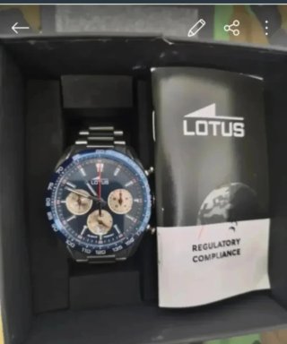Reloj Lotus Cronógrafo Azul y Plateado