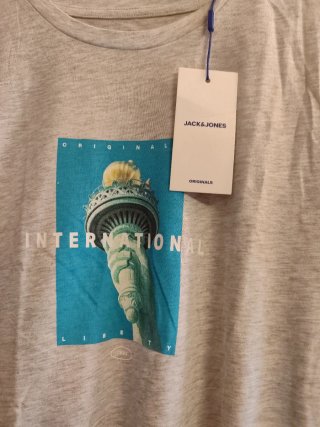 Camiseta Jack & Jones Talla M Gris