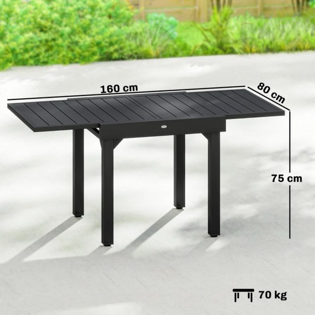 Mesa Comedor Exterior Extensible 80/160 cm