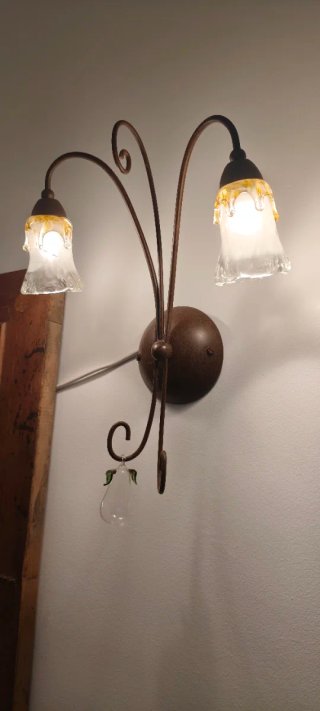 Apliques de pared metal y cristal