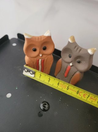 2 Gufi Decorativi Piatti