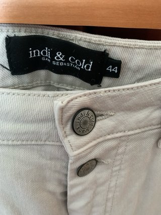 Pantalón beige Indi&Cold mujer talla 44