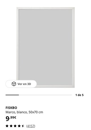 Set 3 Marcos Cuadro FISKO IKEA 50X70 cm
