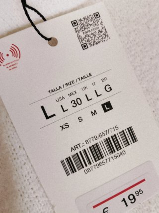 Falda larga Zara blanca