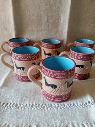 Set 6 Tazze Vintage Deruta Anni '50/'60 Italy