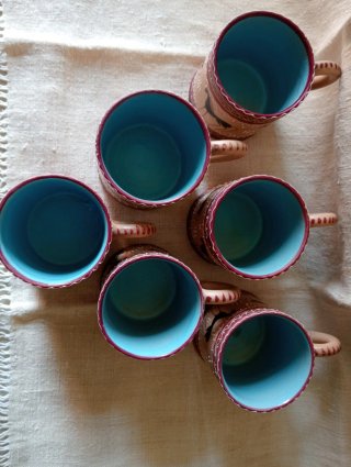 Set 6 Tazze Vintage Deruta Anni '50/'60 Italy