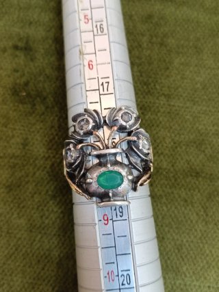 Anillo Antiguo Plata Dorada y Plata