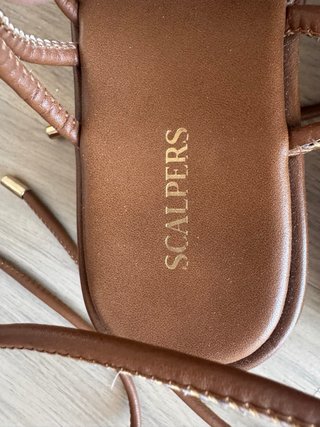 Sandalias Scalpers plataforma marrón del 38