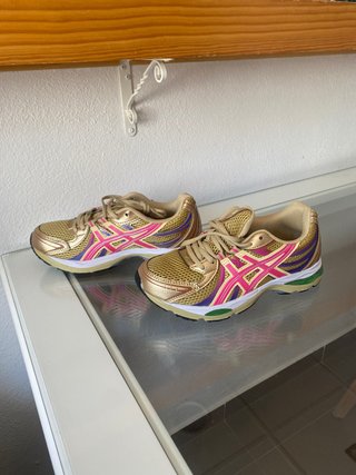 Zapatillas Doradas y Rosas