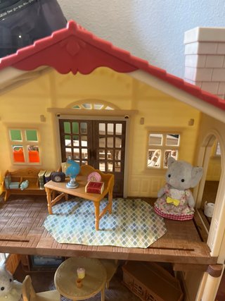 Casa Sylvanian 2 familias, escritorio y barbacoa