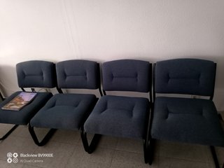 Lote 4 Sillas de Espera Oficina Tela