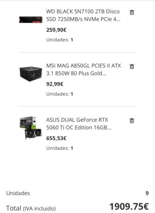 PC Gaming RTX 5060 Ti 16GB | Ryzen 7 | 2TB