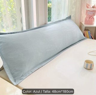 Funda de almohada larga azul