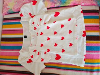 Conjunto T-shirt Mãe e Filha Corações
