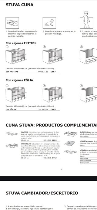 Culla Ikea Stuva con cassetti