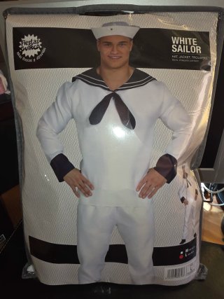 Disfraz Marinero Blanco Talla L