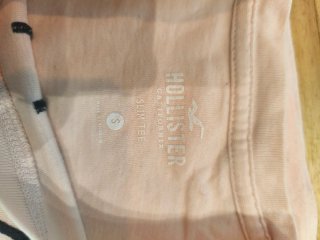 Camiseta Hollister Rosa Mujer