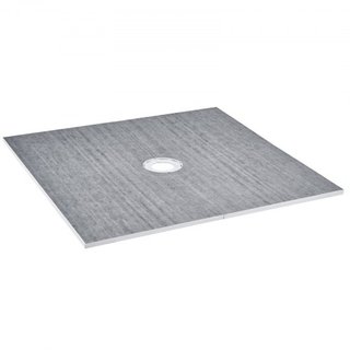 Kit doccia, base doccia 1828x1828mm con scarico centrale da 160mm, kit installazione doccia EPS leggero con 2 tele impermeabili, pali di pendenza per base doccia da bagno