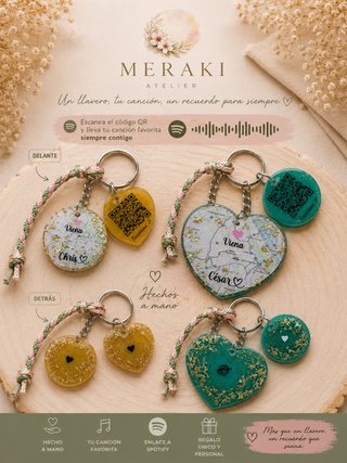Llaveros personalizados con canción y QR
