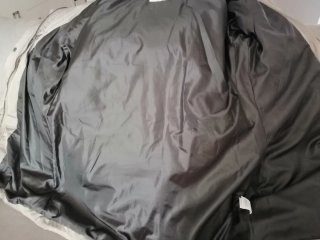 Chaqueta parka señora beige negra