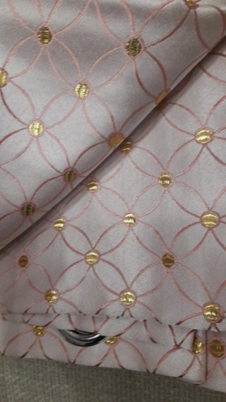 Coppia Tende Mastro Bianco Rosa/Oro