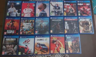PS4 (PlayStation 4) + 3 Mandos + 16 Juegos