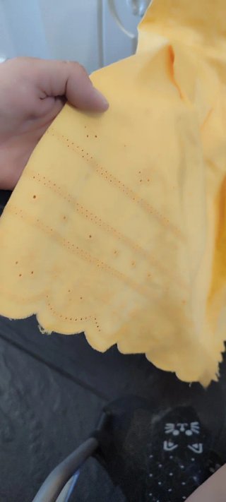 Vestido midi vintage Blanco amarillo talla 34