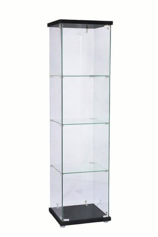 Estantería de cristal negra