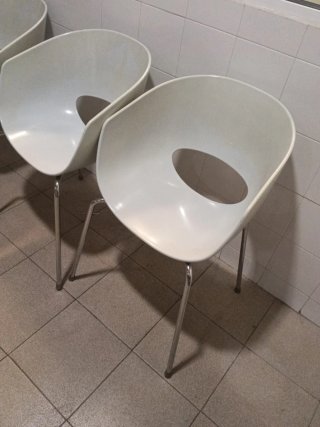 Sillas blancas modernas (Set de 4)
