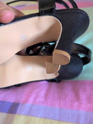 Sandalias Negras Fiesta Brillantes