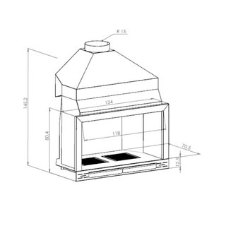 Chimenea Acero Basic 120CM Maquituls