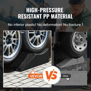 Rampas para coches, 1 pieza de rampa de servicio de perfil bajo, capacidad de carga de 9071.8 kg, altura de elevación de 14 cm, rampa de neumáticos de alta resistencia para cambios de aceite, elev...