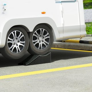 Rampas para coches, 1 pieza de rampa de servicio de perfil bajo, capacidad de carga de 9071.8 kg, altura de elevación de 14 cm, rampa de neumáticos de alta resistencia para cambios de aceite, elev...