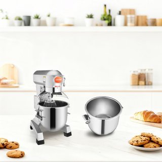 Mezclador Eléctrico de Alimentos 30L Mezclador de Pie Eléctrico 1100W Mezclador de Masa 220V Mezclador Comercial Ajustable Mezclador de Pie Comercial para Uso en Cocina