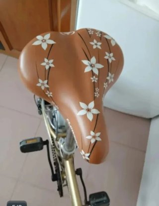 Bicicleta Plegable Aluminio Dorada