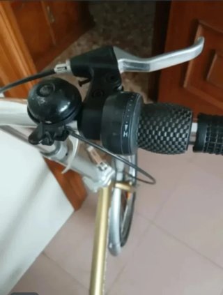 Bicicleta Plegable Aluminio Dorada