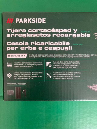 Tijera cortacésped y arreglasetos recargable