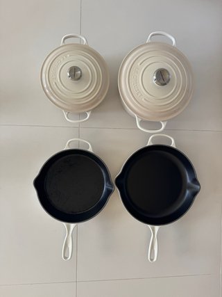Set Le Creuset Cocotte e 2 Padelle Beige