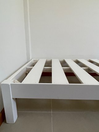 Somier madera 90x190cm blanco
