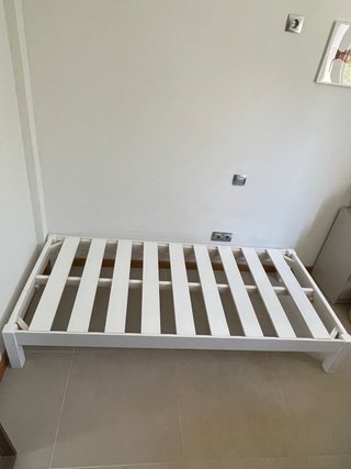 Somier madera 90x190cm blanco