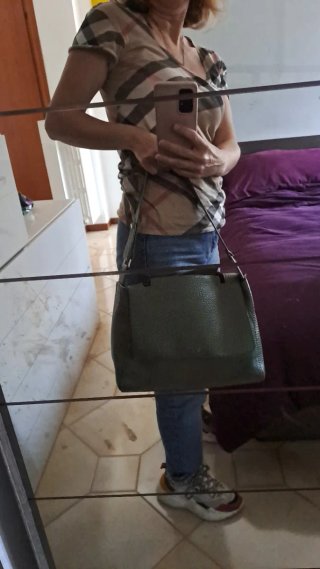 Borsa Orciani pelle verde