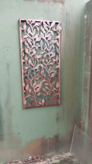 Cuadros decorativos metálicos con diseño de hojas