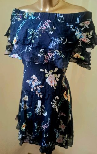 Vestito Seta Floreale IT40 Nuovo