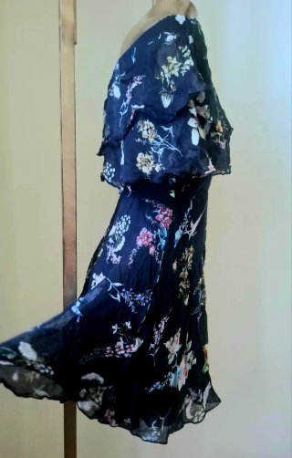 Vestito Seta Floreale IT40 Nuovo