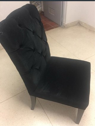 Juego de 6 sillas de salón, 4 beige y 2 negras