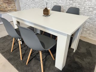Mesa 140cm + 4 Sillas Nórdicas