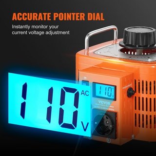Transformador de Voltaje Variable Automático de 3000VA, 10 Amperios, Entrada de 230V Salida de 0-300V Regulador de Voltaje AC, con Pantalla LCD 4 Fusibles Extra Interruptor de Control Térmico para...