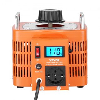 Transformador de Voltaje Variable Automático de 3000VA, 10 Amperios, Entrada de 230V Salida de 0-300V Regulador de Voltaje AC, con Pantalla LCD 4 Fusibles Extra Interruptor de Control Térmico para...