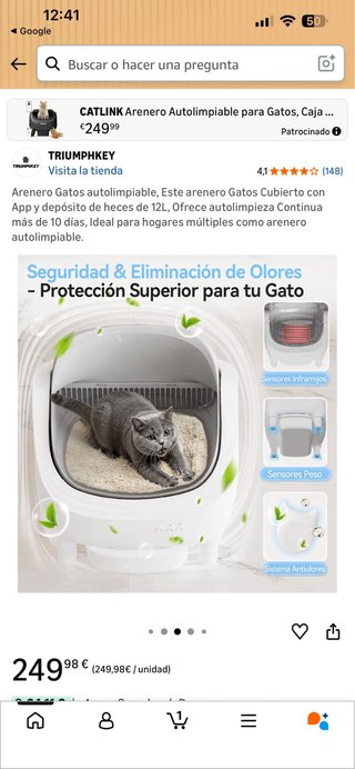 Arenero Gatos Autolimpiable CATLINK