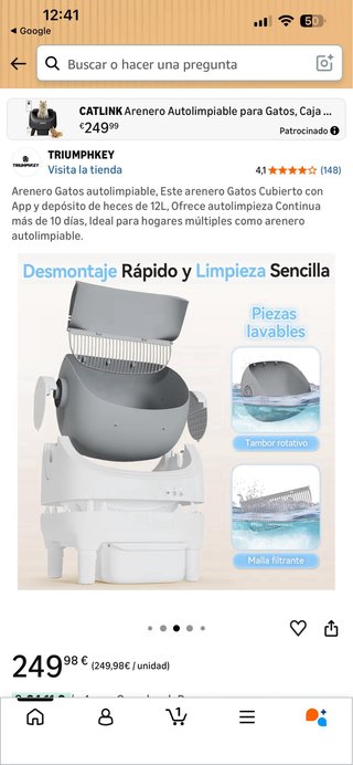 Arenero Gatos Autolimpiable CATLINK